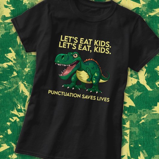 Grappige dinosaurus grammatica les t-shirt