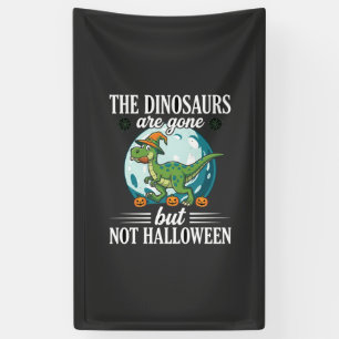 Grappige Dinosaurus Halloween Heks Grafisch Spandoek
