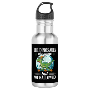Grappige Dinosaurus Halloween Heks Grafisch Waterfles
