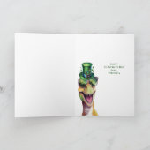 Grappige dinosaurus kabouter Ierse St Patricks Dag Aankondiging (Binnen)