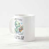 Grappige dinosaurus Moederdag cadeau voor Dierenvr Koffiemok (Voorkant links)