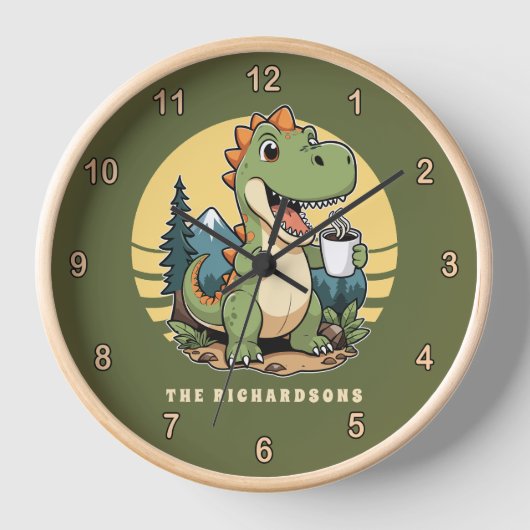 Grappige dinosaurus outdoor explorer familienaam (Voorkant)