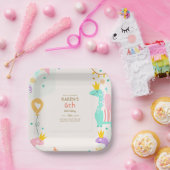 Grappige Dinosaurus Prinses Verjaardag Papieren Bordje (Feest)