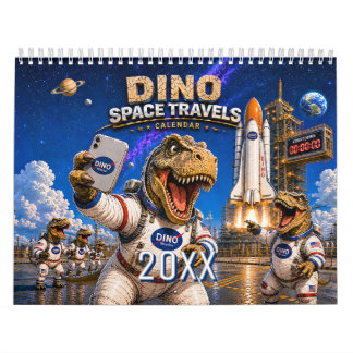 Grappige Dinosaurus Ruimtevaarder Muurkalender Kalender