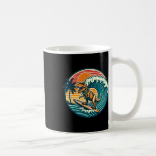 Grappige Dinosaurus Surfplank Strand Zomer Surfen Koffiemok
