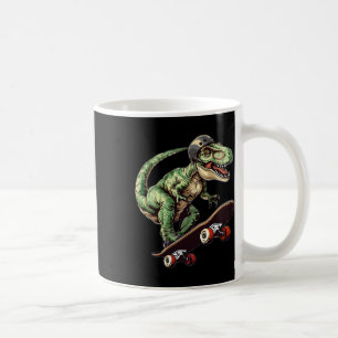 Grappige Dinosaurus T Rex Op Skateboard Skateboard Koffiemok