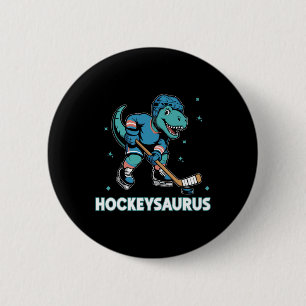 Grappige dinosaurus Trex Hockey Kids Hocke Hockeys Ronde Button 5,7 Cm