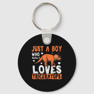 Grappige Dinosaurus Triceratops Kleding Voor Jonge Sleutelhanger