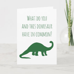 Grappige Dinosaurus Verjaardagskaart voor Vegetari Kaart