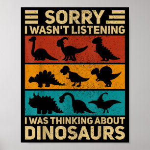 Grappige Dinosaurus Vintage Dinosaurus Outfit Soor Poster