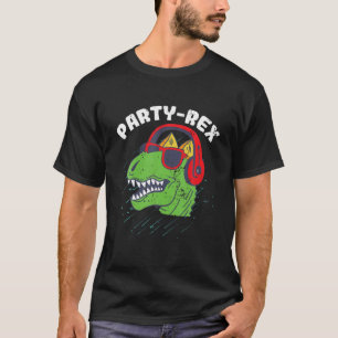 Grappige dinosaurus woordspeling met hoofdtelefoon t-shirt