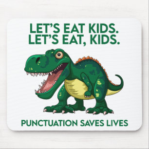 Grappige dinosaurusgrammaticalles muismat
