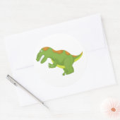 Grappige dinosaurussen ronde sticker (Envelop)