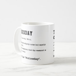 Grappige dinsdag woordenboek Mok - Koffieverslaafd
