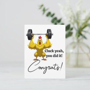 Grappige diploma kaart - Kip thema gefeliciteerd