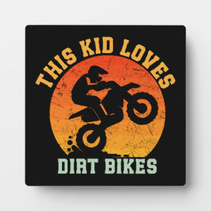 Grappige dirt bike voor kinderen fotoplaat