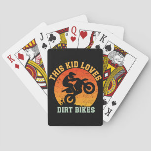 Grappige dirt bike voor kinderen pokerkaarten