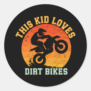 Grappige Dirtbike voor Kinderen Ronde Sticker