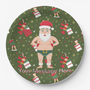 Grappige Dirty Santa Christmas Collectie Papieren Bordje