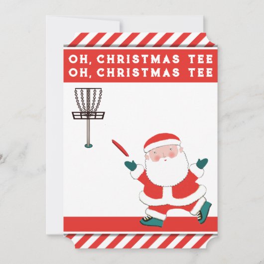 Grappige Disc Golf Kerst Kaarten (Voorkant)