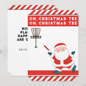 Grappige Disc Golf Kerst Kaarten (Voorkant / Achterkant)