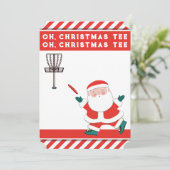 Grappige Disc Golf Kerst Kaarten (Staand voorkant)