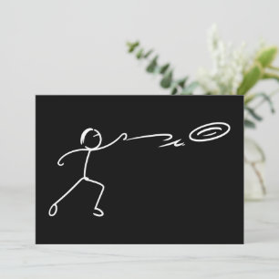 Grappige Disc Golf Kunst Stickman Disc Golf Fan Kaart