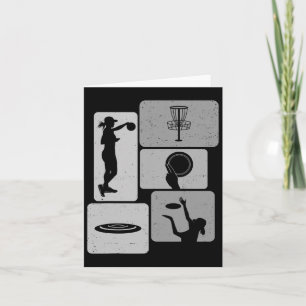 Grappige Disc Golf Player Cool Vliegende Disc Spor Kaart