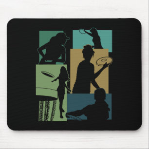 Grappige Disc Golf Speler Cool Vliegende Schijf Sp Muismat