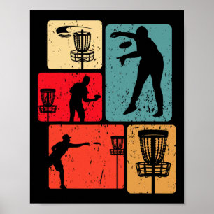 Grappige Disc Golf Speler Cool Vliegende Schijf Sp Poster