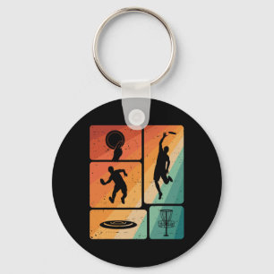 Grappige Disc Golf Speler Cool Vliegende Schijf Sp Sleutelhanger