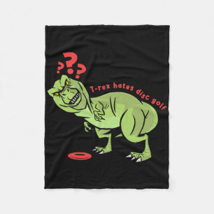 Grappige Disc Golf T Rex Kinderen  Fleece Deken