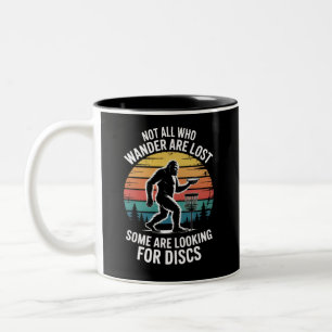 Grappige Disc Golf Vintage Bigfoot Golfer Vader Fr Tweekleurige Koffiemok