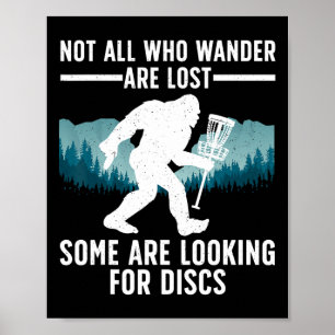 Grappige Disc Golf Voor Mannen Vrouwen Bigfoot Bas Poster