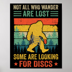 Grappige Disc Golf Voor Mannen Vrouwen Bigfoot Dis Poster