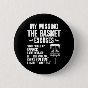 Grappige Discgolf-boom-magneet _1 Ronde Button 5,7 Cm