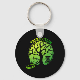 Grappige Discgolf Grafische Boom  Sleutelhanger