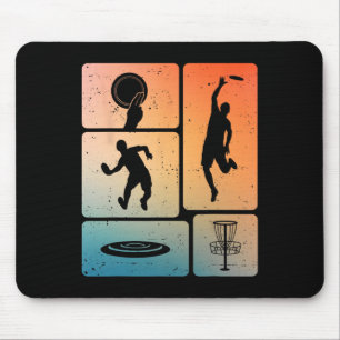 Grappige Discgolfspeler Cool Vliegende Schijf Spor Muismat