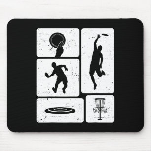 Grappige Discgolfspeler Cool Vliegende Schijf Spor Muismat