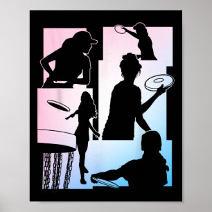 Grappige Discgolfspeler Cool Vliegende Schijf Spor Poster