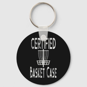 Grappige Discgolfspeler Gecertificeerde Basket Cas Sleutelhanger