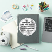 Grappige DIY Cookie Projecten Quote op Saw Blade Sticker (iPad Cover)