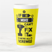 Grappige DIY Fix It Reparatie Latte Mok (Voorkant)