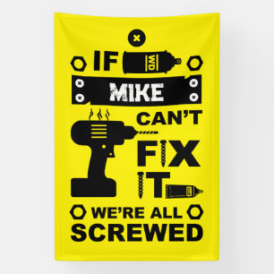 Grappige DIY Fix It Reparatie Spandoek