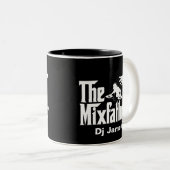 Grappige DJ De Mixfather Disc Jockey Remix Tweekleurige Koffiemok (Voorkant rechts)