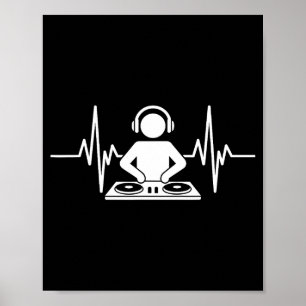 Grappige Dj Kunst Mannen Vrouwen Muziekproducent D Poster