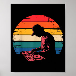 Grappige Dj Kunst Mannen Vrouwen Muziekproducent D Poster