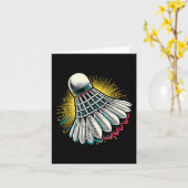 Grappige Dminton Speler Liefde Shuttle Design 22  Kaart (Gele Bloem)