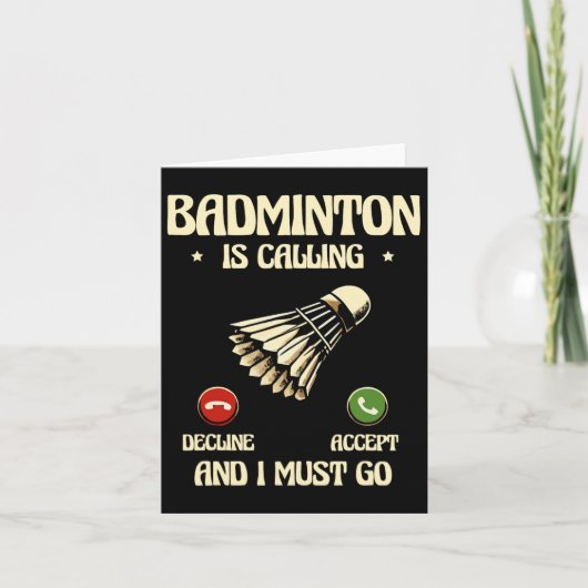 Grappige Dminton Speler Love Shuttle Design 28 Kaart (Voorkant)