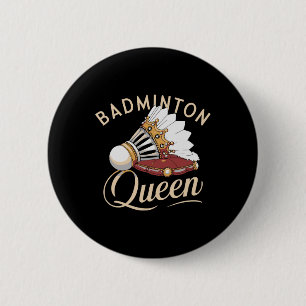 Grappige Dminton Speler Love Shuttle Design 8 Ronde Button 5,7 Cm
